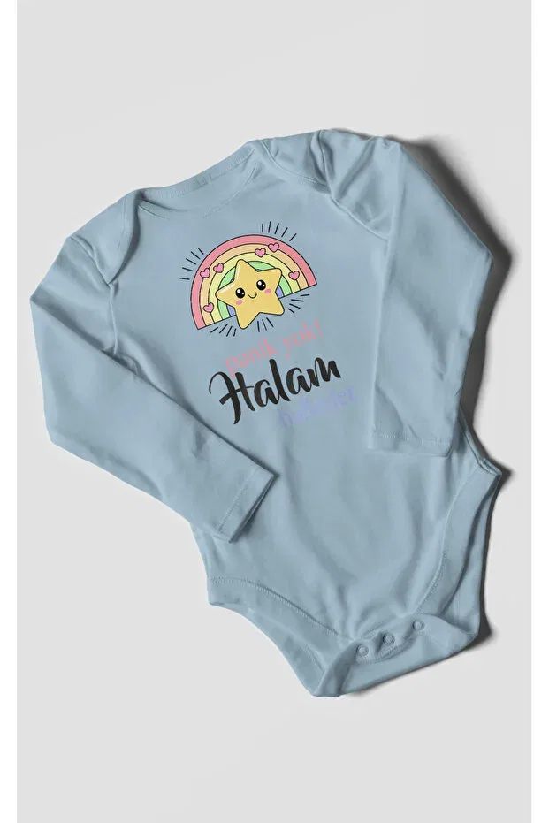 Детское боди-слип с принтом No panic, i'll handle it Morivokids, Babe Blue — фото 3