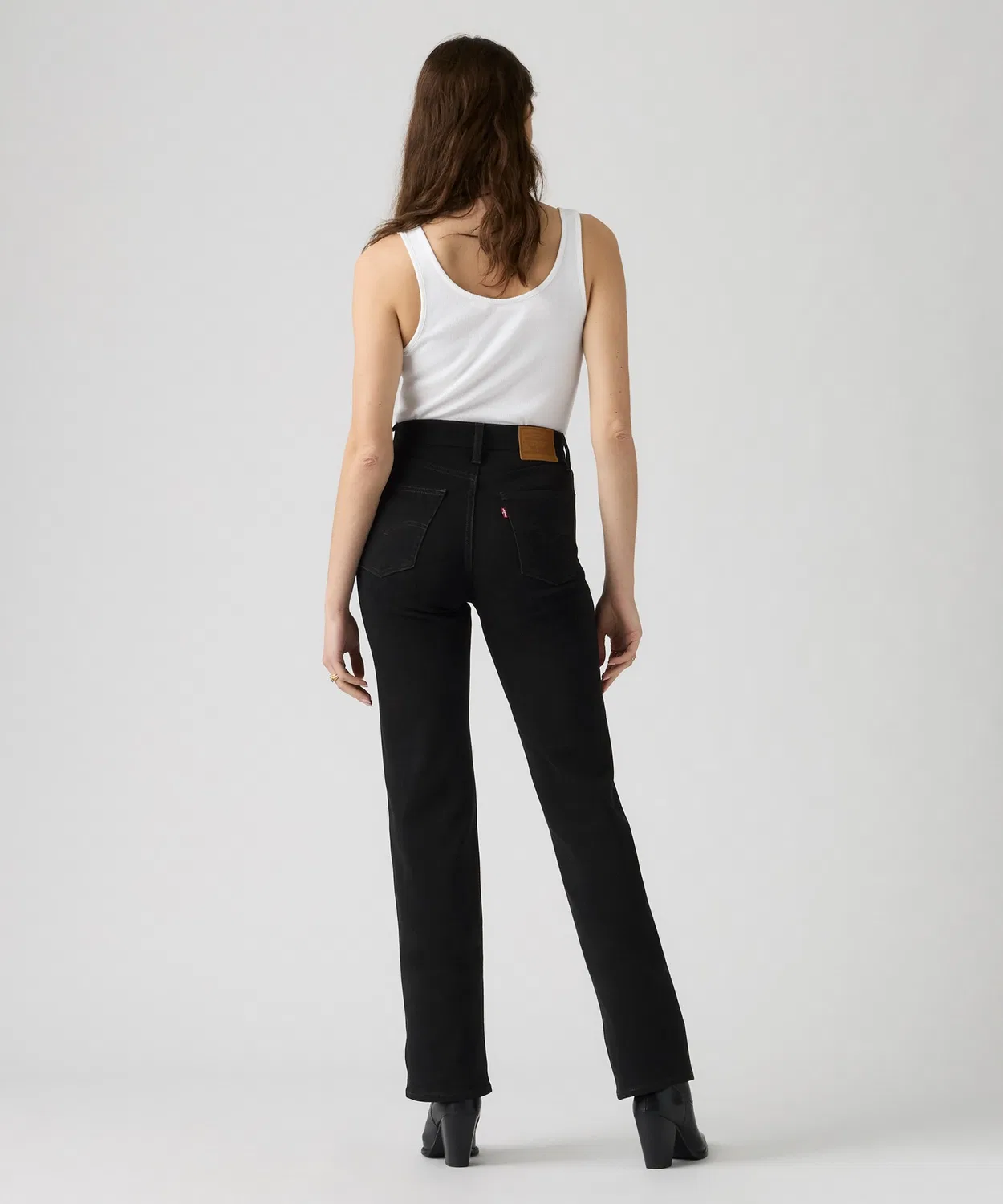 Женские джинсы с высокой посадкой прямого кроя 723 High Rise Straight Levi's, Black — фото 4