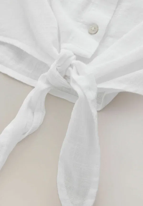 Блузка хлопковая Button-down blouse Next, белый — фото 3