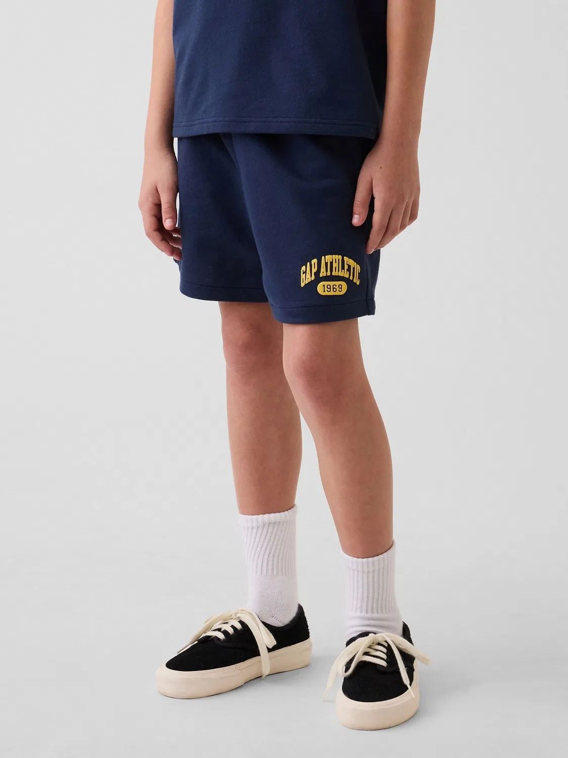Шорты свободные на завязках Gap, темно-синий — фото 2