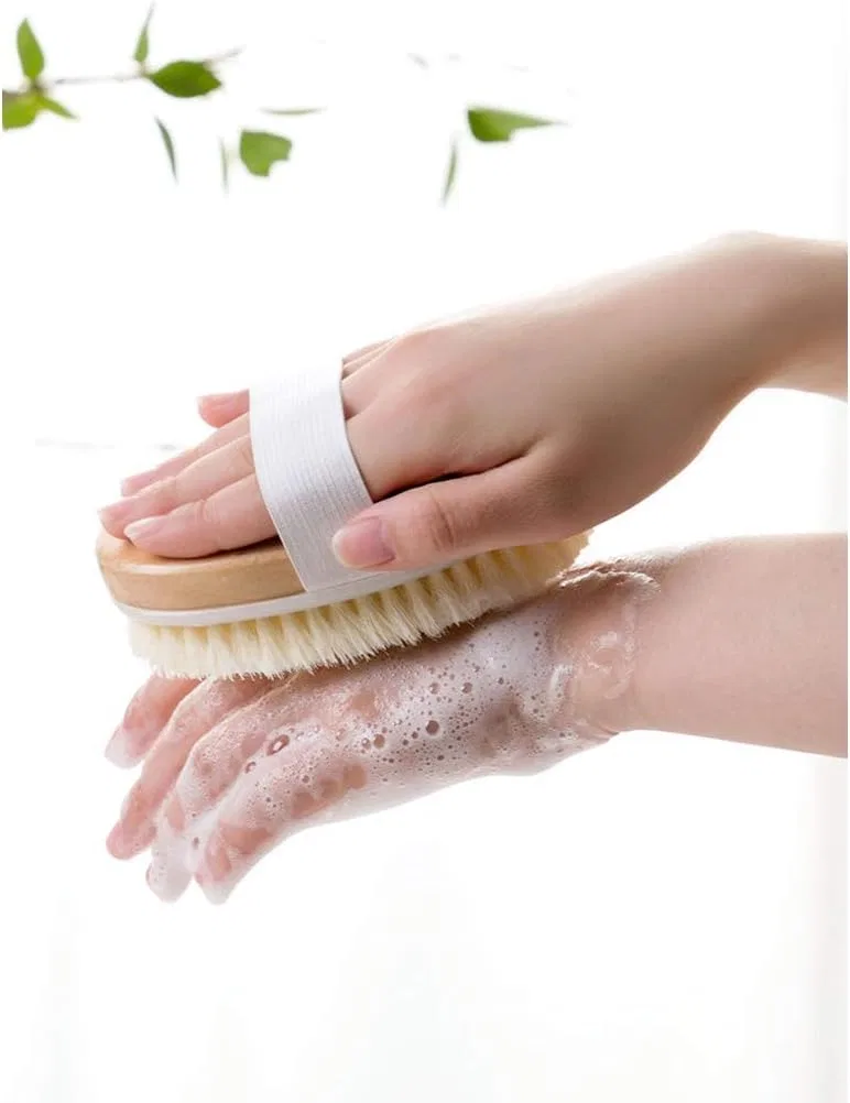 Щетка для тела Bath Brush, дерево + люфа + щетина кабана, 44.5 см, WXJLYZRCXK — фото 4