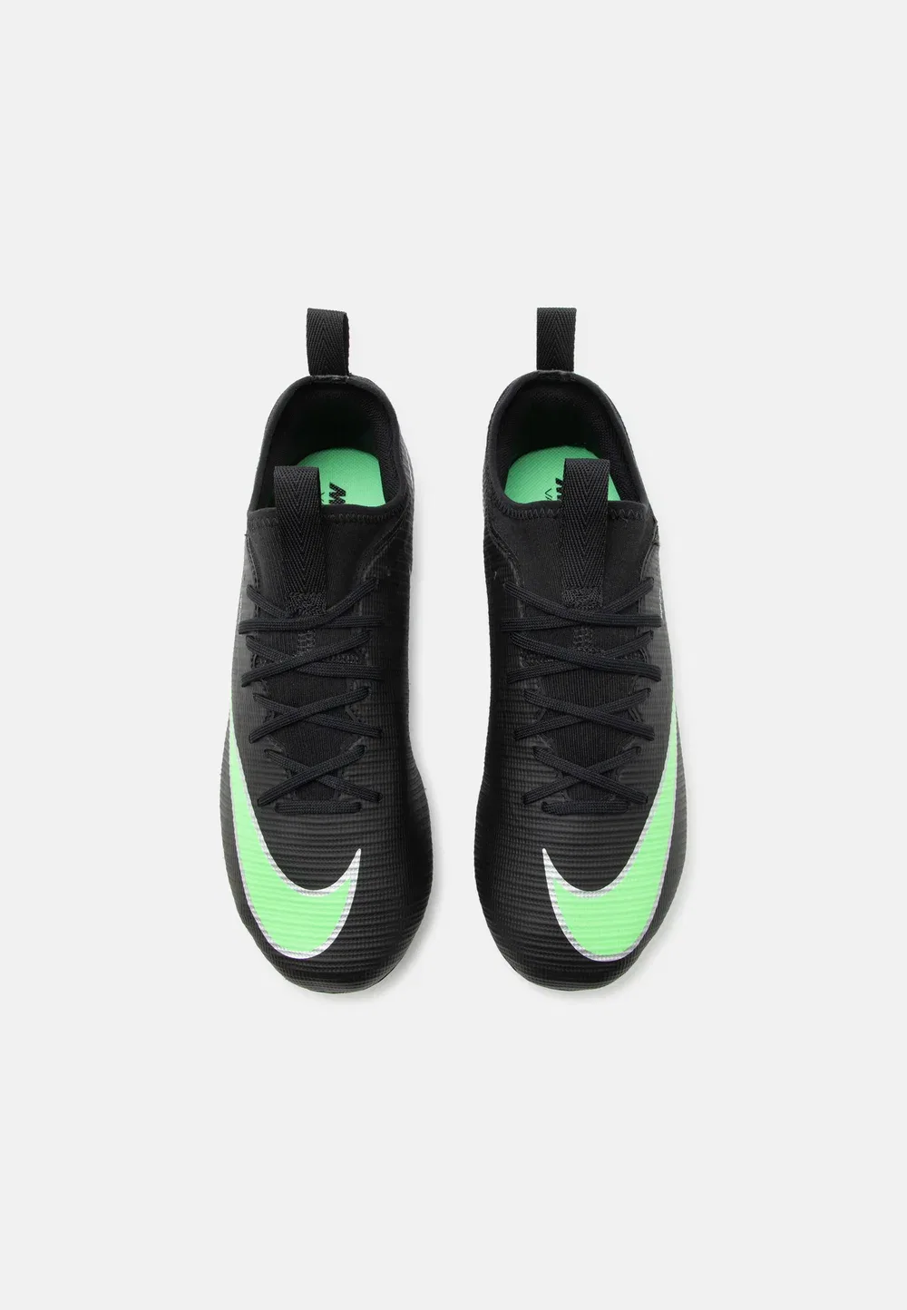 Mercurial Vapor 17 Academy FG/MG унисекс - футбольные бутсы для искусственных газонов Nike Performance, Black/Illusion Green — фото 4