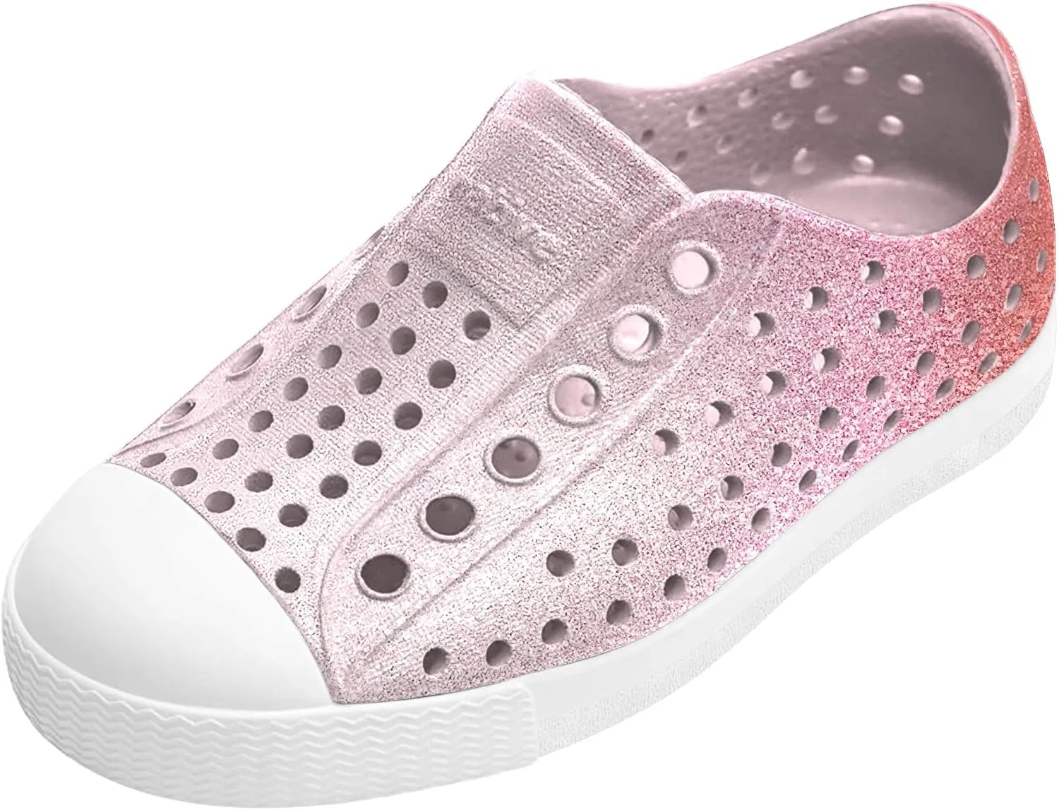 Детские кроссовки с блестками Jefferson Bling Native Shoes, Barely Samba Bling/Shell White
