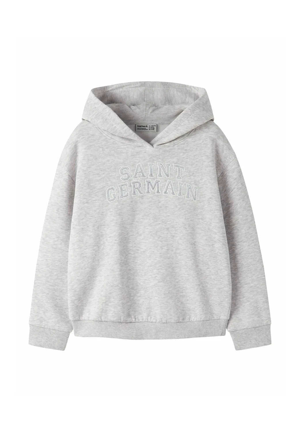 Вышивка на толстовке - толстовка Name It, Light Grey Melange