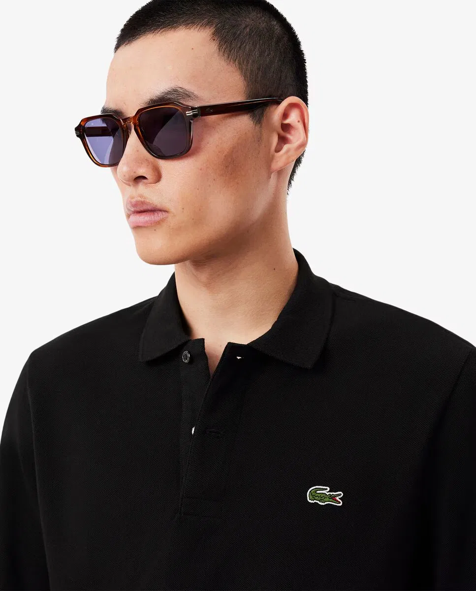 Рубашка с длинным рукавом, Polo Corte Clásico, Lacoste, черный — фото 3