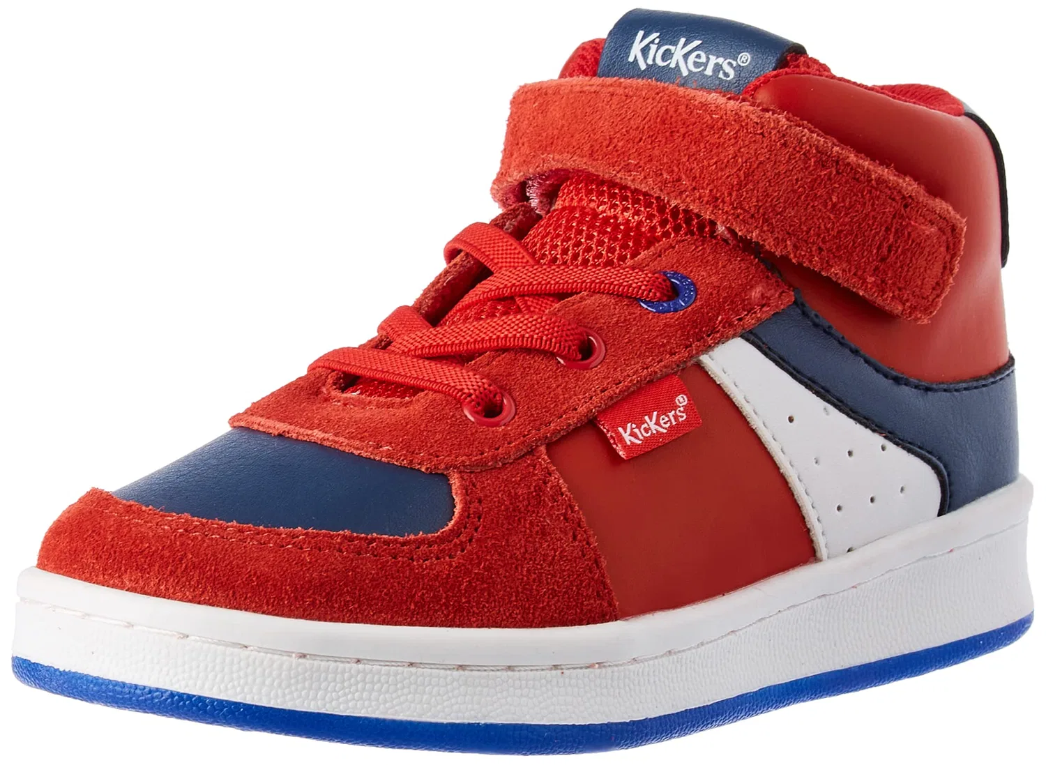 Детские кроссовки для мальчиков высокие Bilbon Bb Mid Kickers, Red Blue White