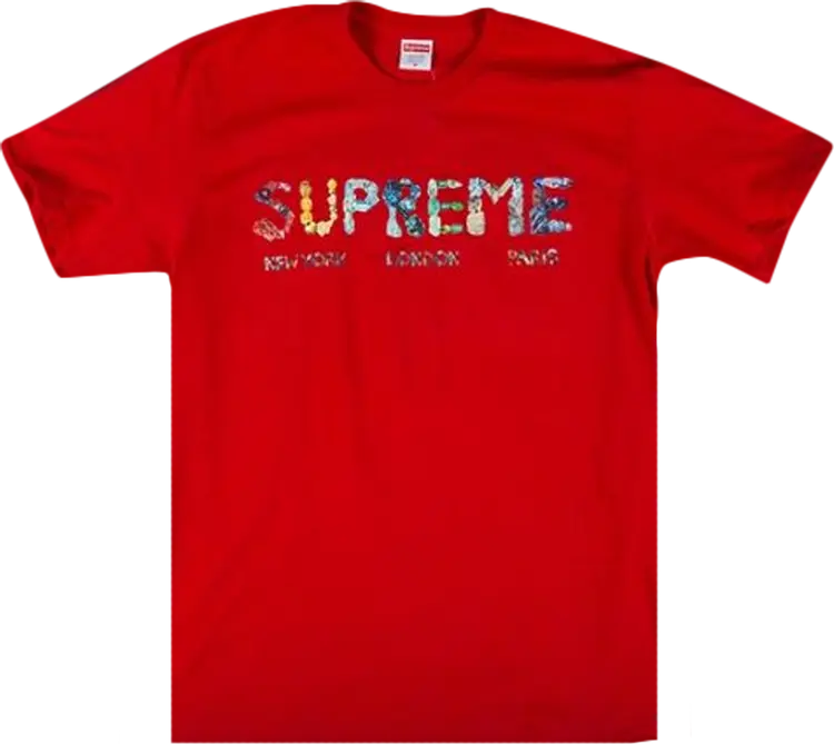 Футболка Supreme Crystals T-Shirt 'Red', красный — фото 2