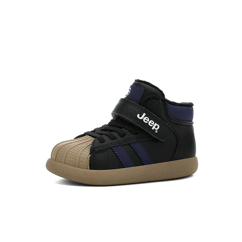 Утепленные противоскользящие износостойкие ботинки для детей Jeep, Obsidian Black/Royal Blue[Thin Cotton] — фото 3
