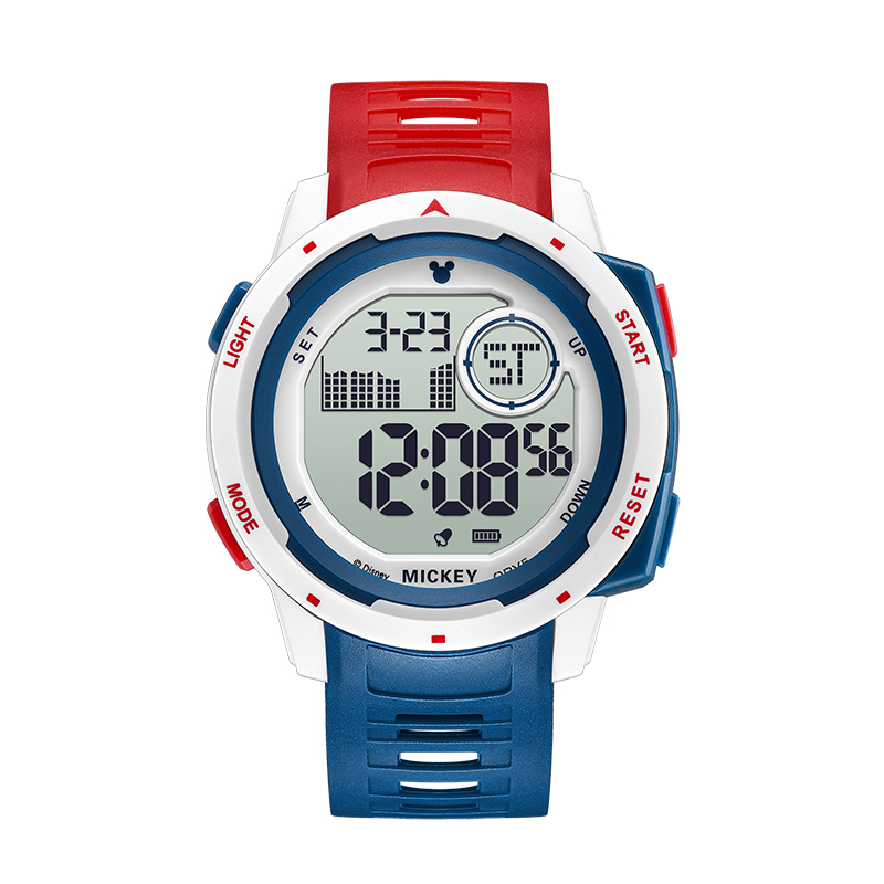 

Disney Микки серия электронные часы с ремешком из ТПУ унисекс серый циферблат