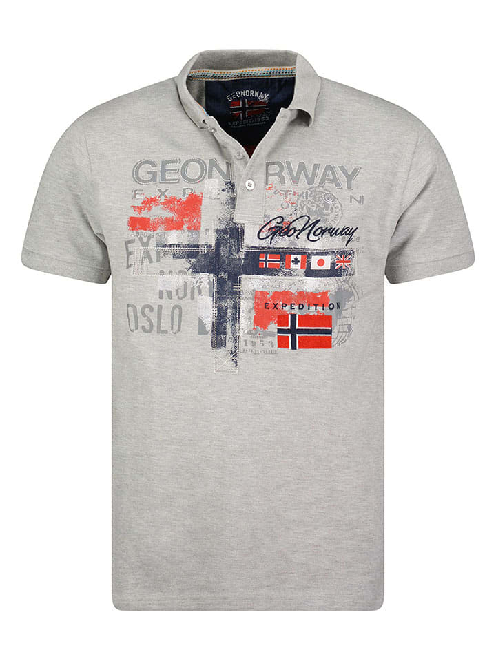 

Рубашка-поло Geographical Norway, светло-серый