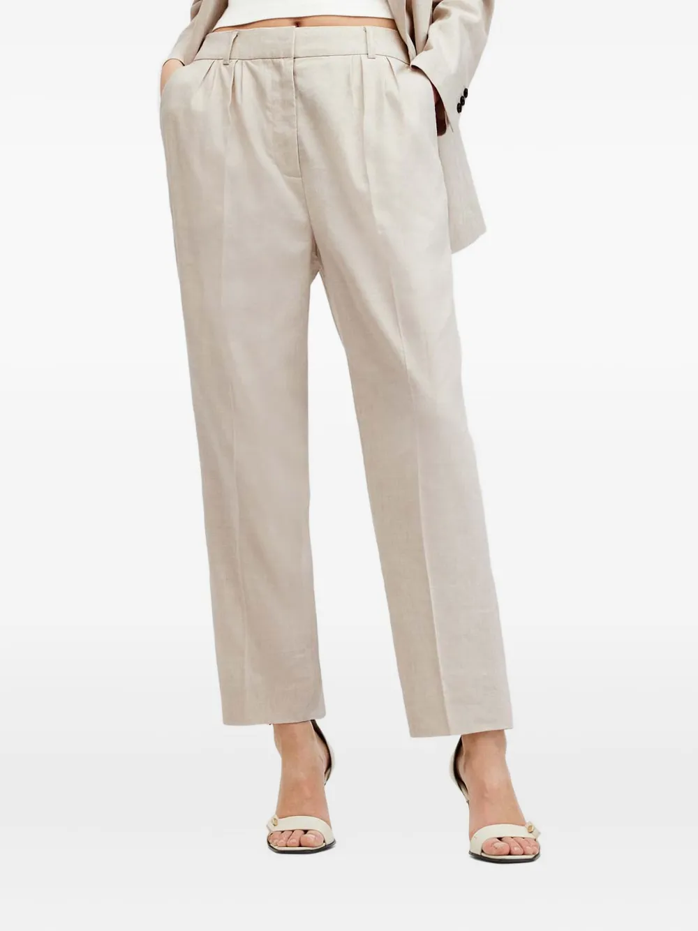 

Брюки со складками спереди AllSaints, нейтральный