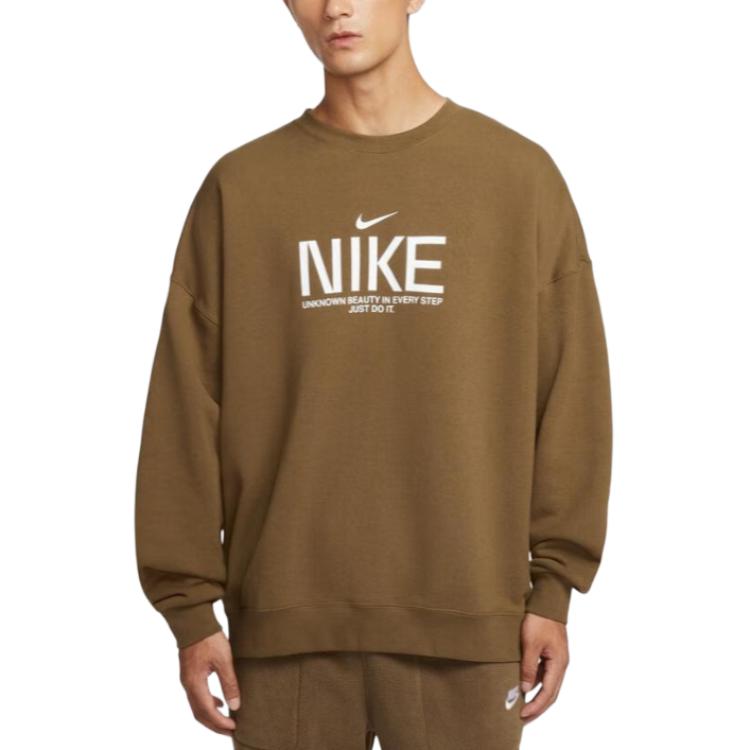 Nike Толстовка Club AS M NK FT OS CREW GCEL мужская brown — фото 3