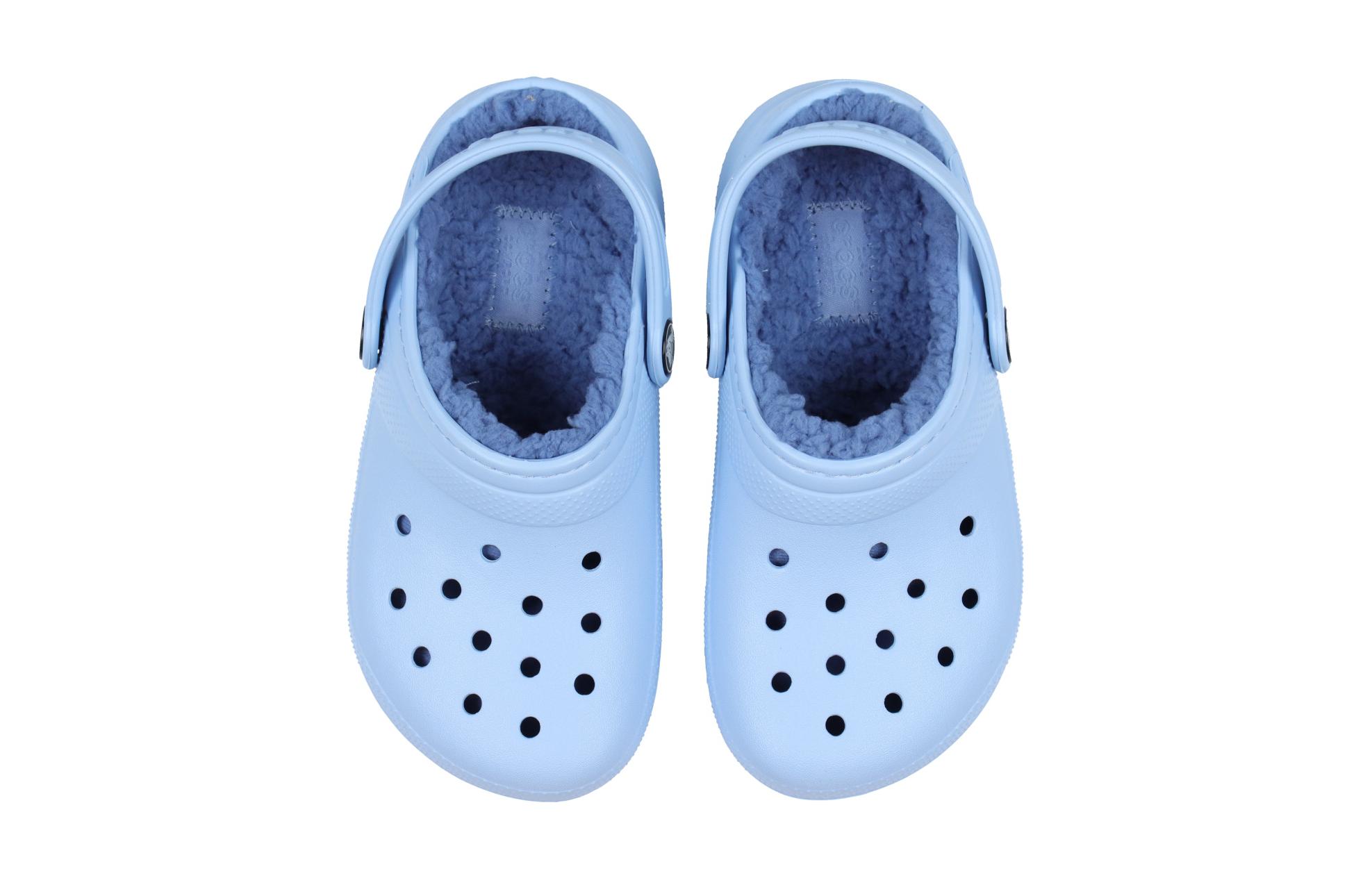 Классические утепленные сабо K Детские тапочки Blue Stone Kids' Crocs, Sapphire Stone Blue — фото 4