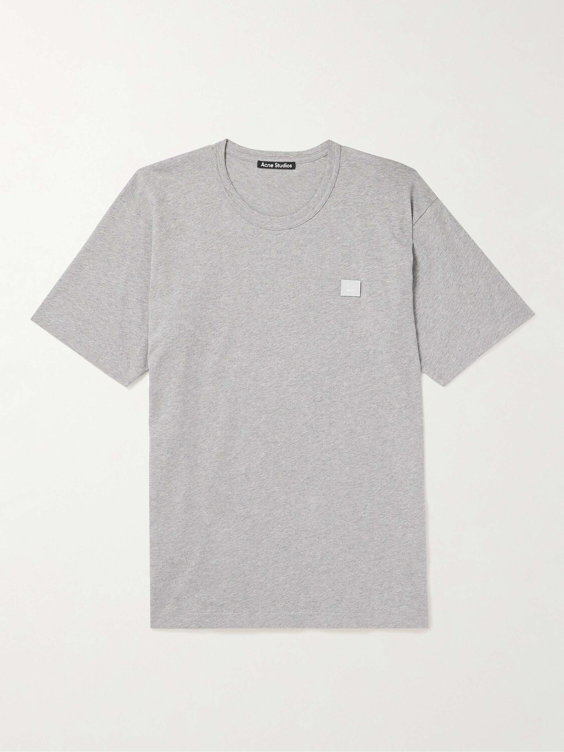 

Футболка из хлопкового джерси с аппликацией логотипа Nash ACNE STUDIOS, серый