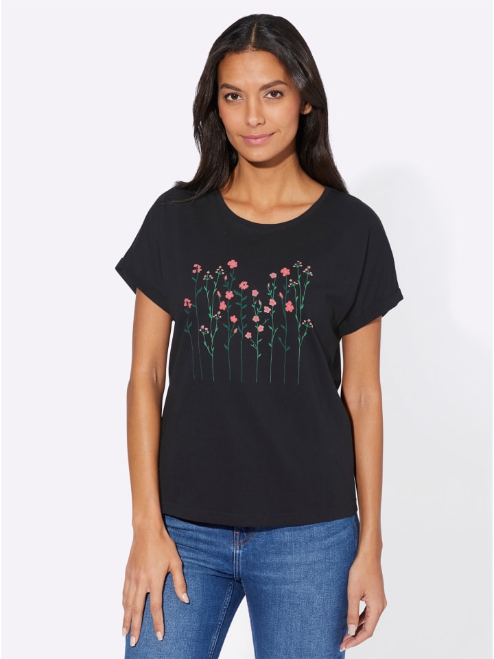 

WITT WEIDEN Черная футболка с принтом и круглым вырезом, Черный, WITT WEIDEN Черная футболка с принтом и круглым вырезом