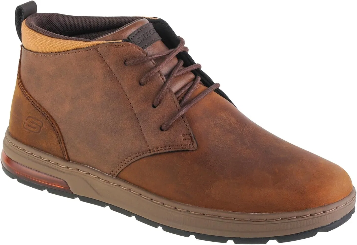 Мужские кроссовки Skechers Evenston Renli, Dark Brown Leather — фото 2