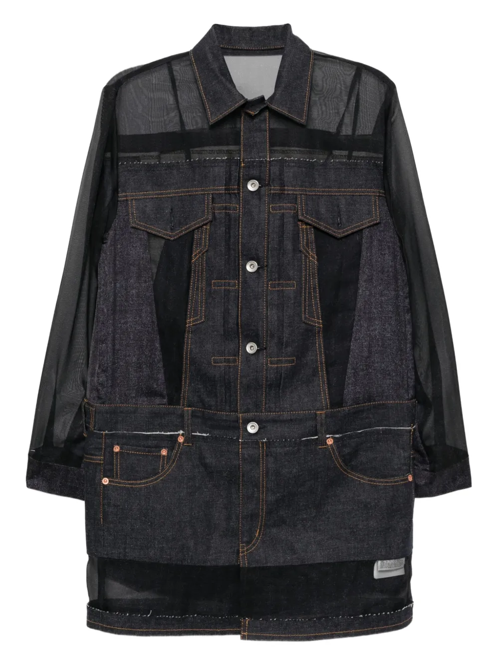 

Хлопковое платье SACAI, синий