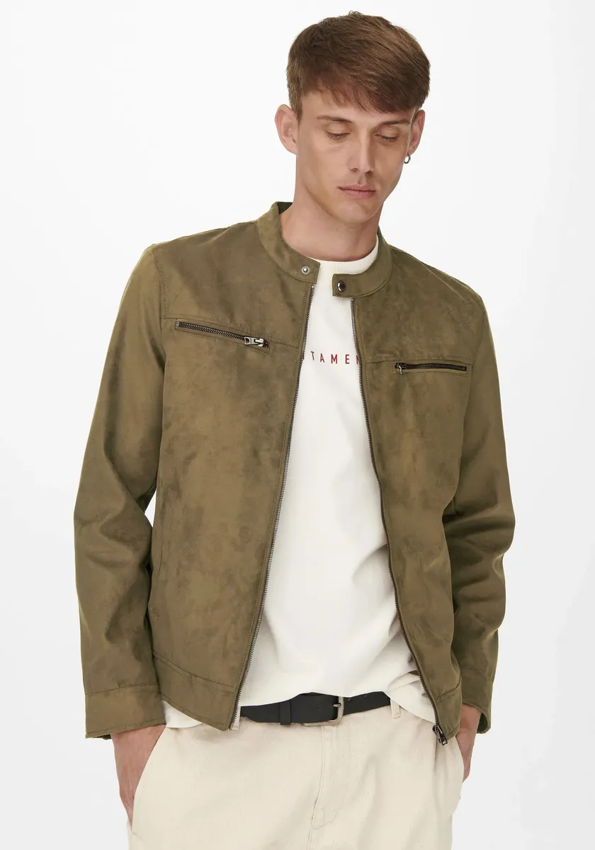 

Байкерская куртка ONLY & SONS "WILLOW JACKET", коричневый