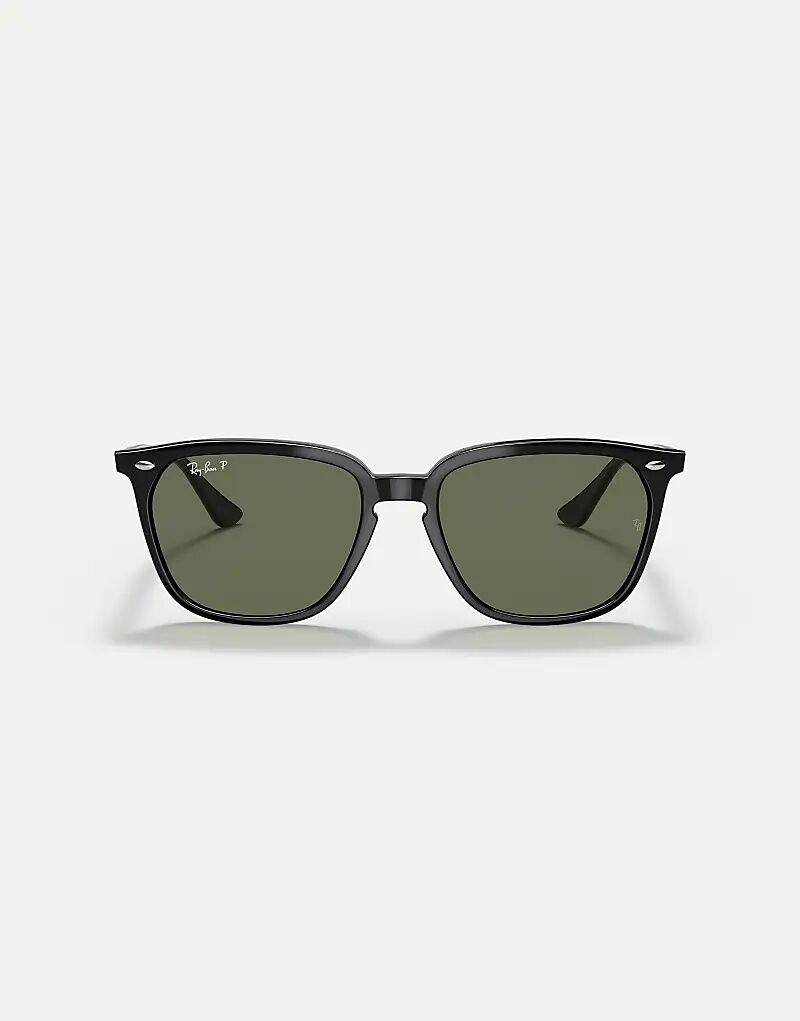 

Солнцезащитные очки Ray-Ban Rb4362 с квадратными поляризационными линзами и зелеными стеклами в черном цвете