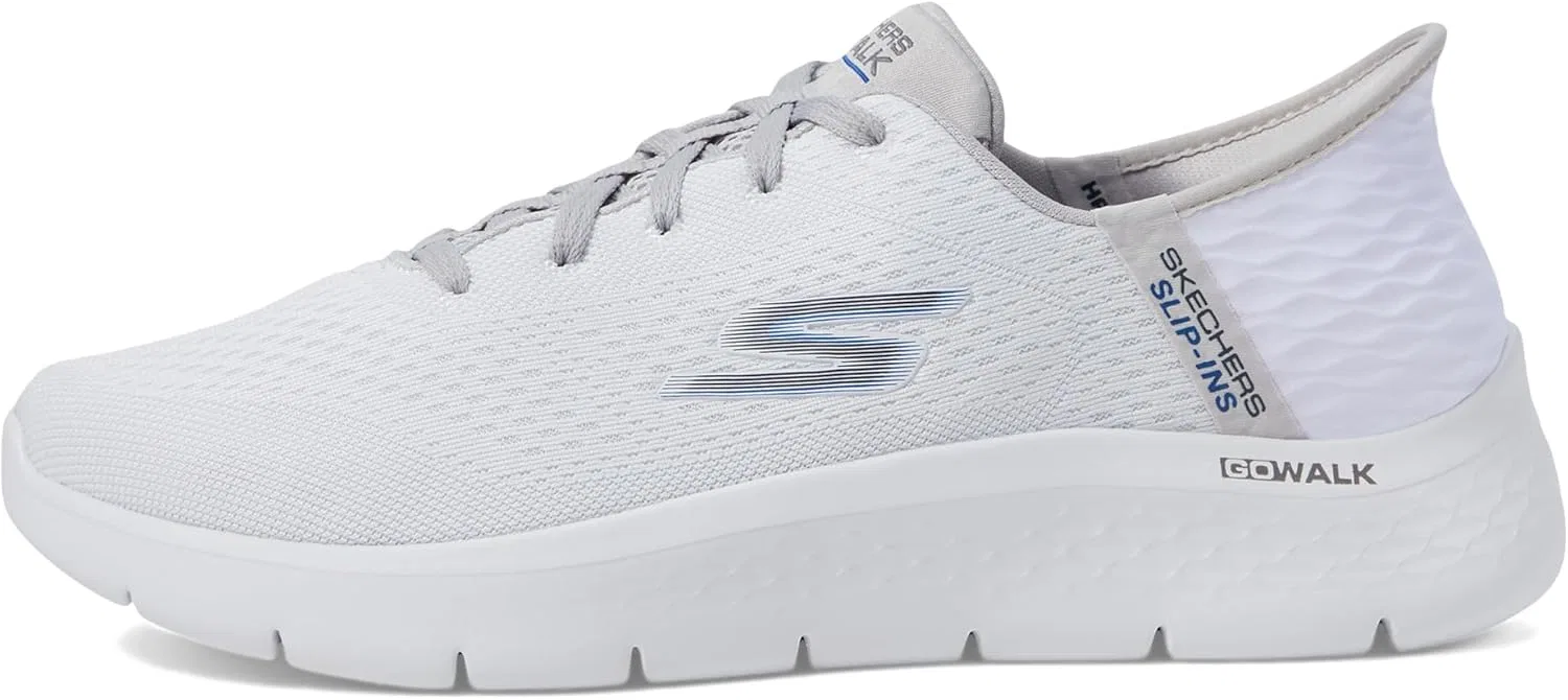 Кроссовки Skechers Herren Go Walk Flex-New World Sneaker Solidus, White Grey — фото 4