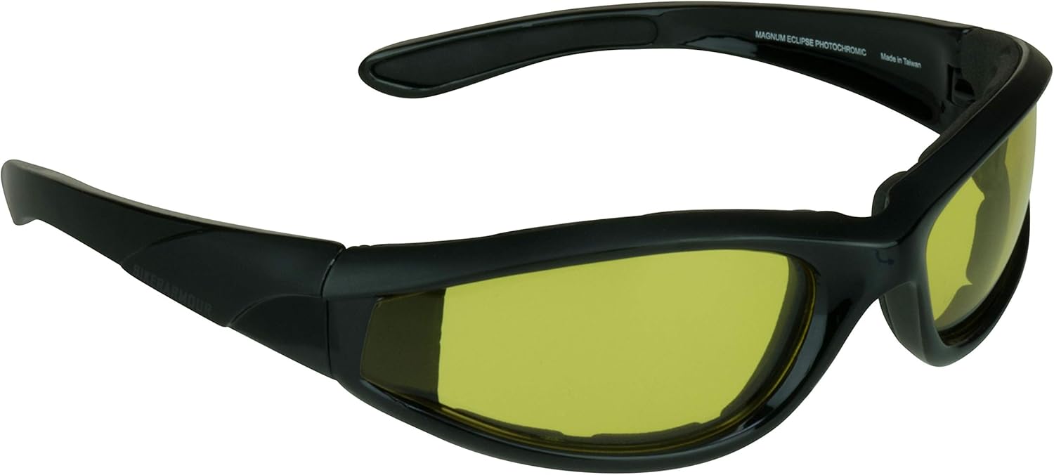 

Мотоциклетные солнцезащитные очки Bikershades с переходными линзами, для мужчин и женщин, с поликарбонатными фотохромными линзами, от желтого до темно-коричневого цвета, Black