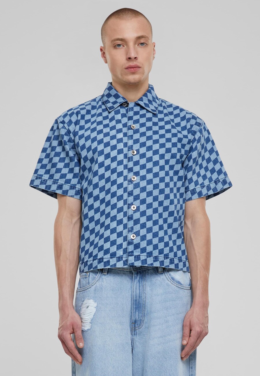 

Удобная рубашка на пуговицах Urban Classics, цвет Blue/Light blue