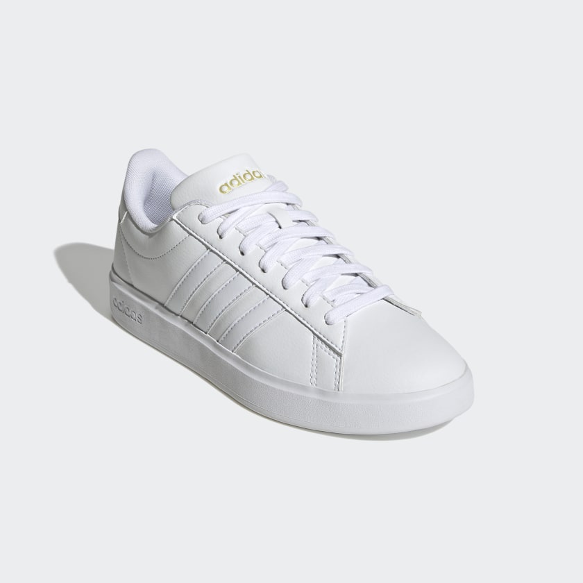 Женские кроссовки Adidas Grand Court 2.0, белый/золотой — фото 4
