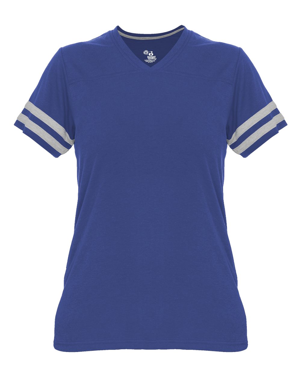 

Женская футболка Tri-Blend Fan Badger, цвет royal/ oxford