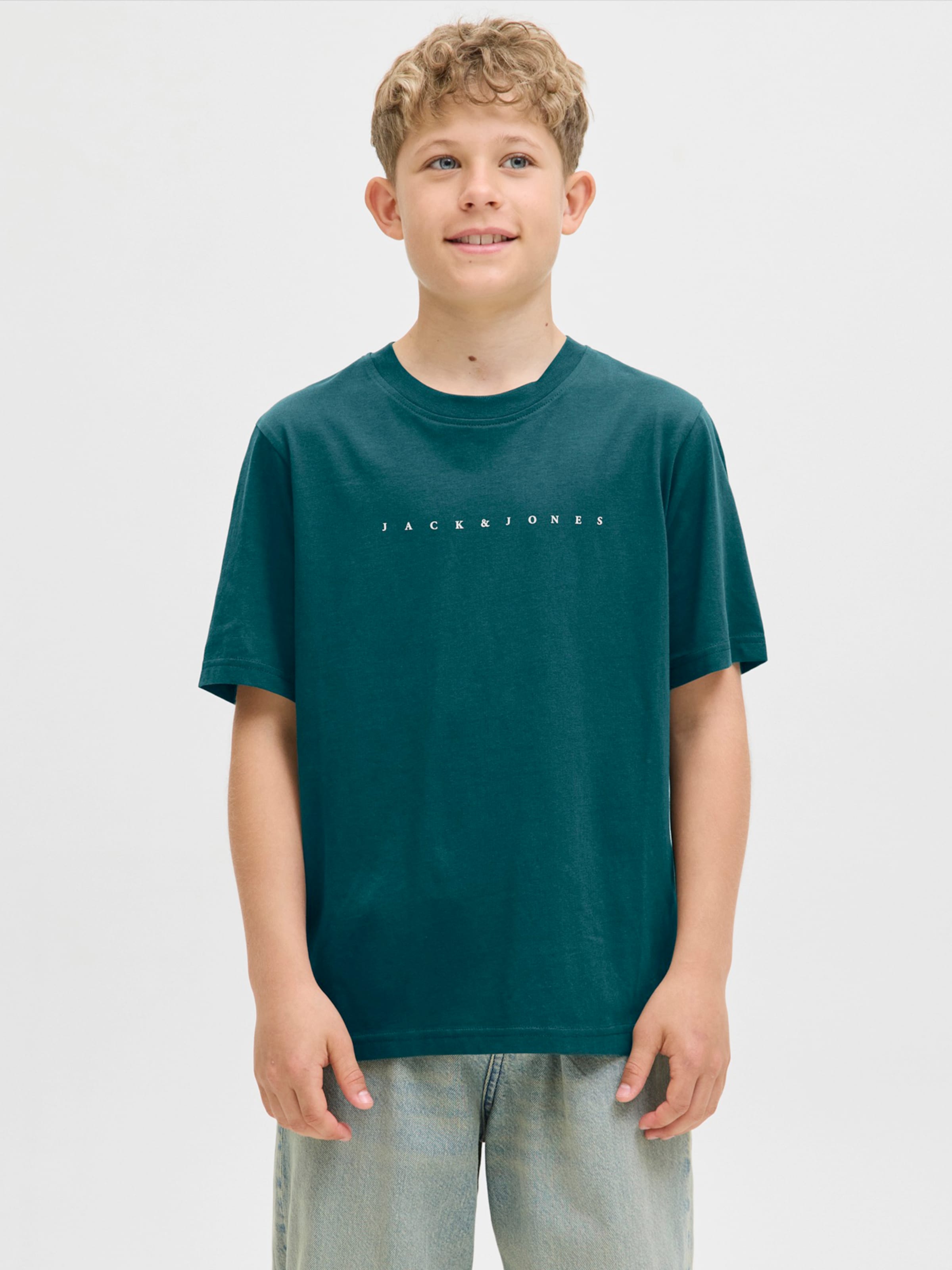 Jack & Jones Junior Футболка 'JJESTAR' в цвете Petrol — фото 4