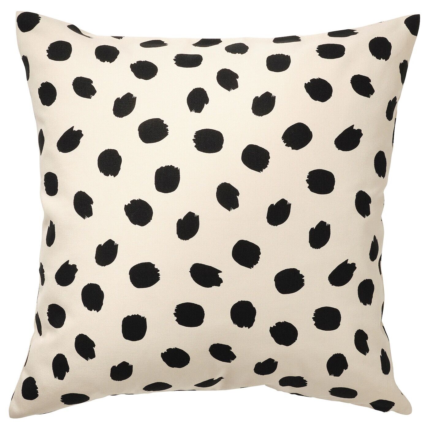 

Чехол на подушку, слоновой кости белый/черный в горошек, 50x50 см, ODDNY IKEA