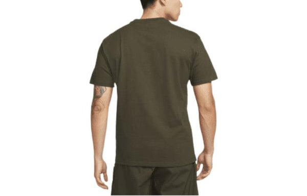 Футболка Men's Nike Landscape Logo Printing Round Neck Casual Short Sleeve Green T-Shirt, мультиколор — фото 2