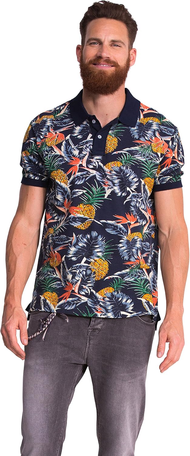 

Футболка-поло с лицевым рисунком, Футболка-поло, Мужская Desigual, синий