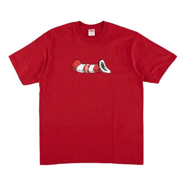 

Футболка fw18 cat in the hat tee red short sleeve Supreme, красный