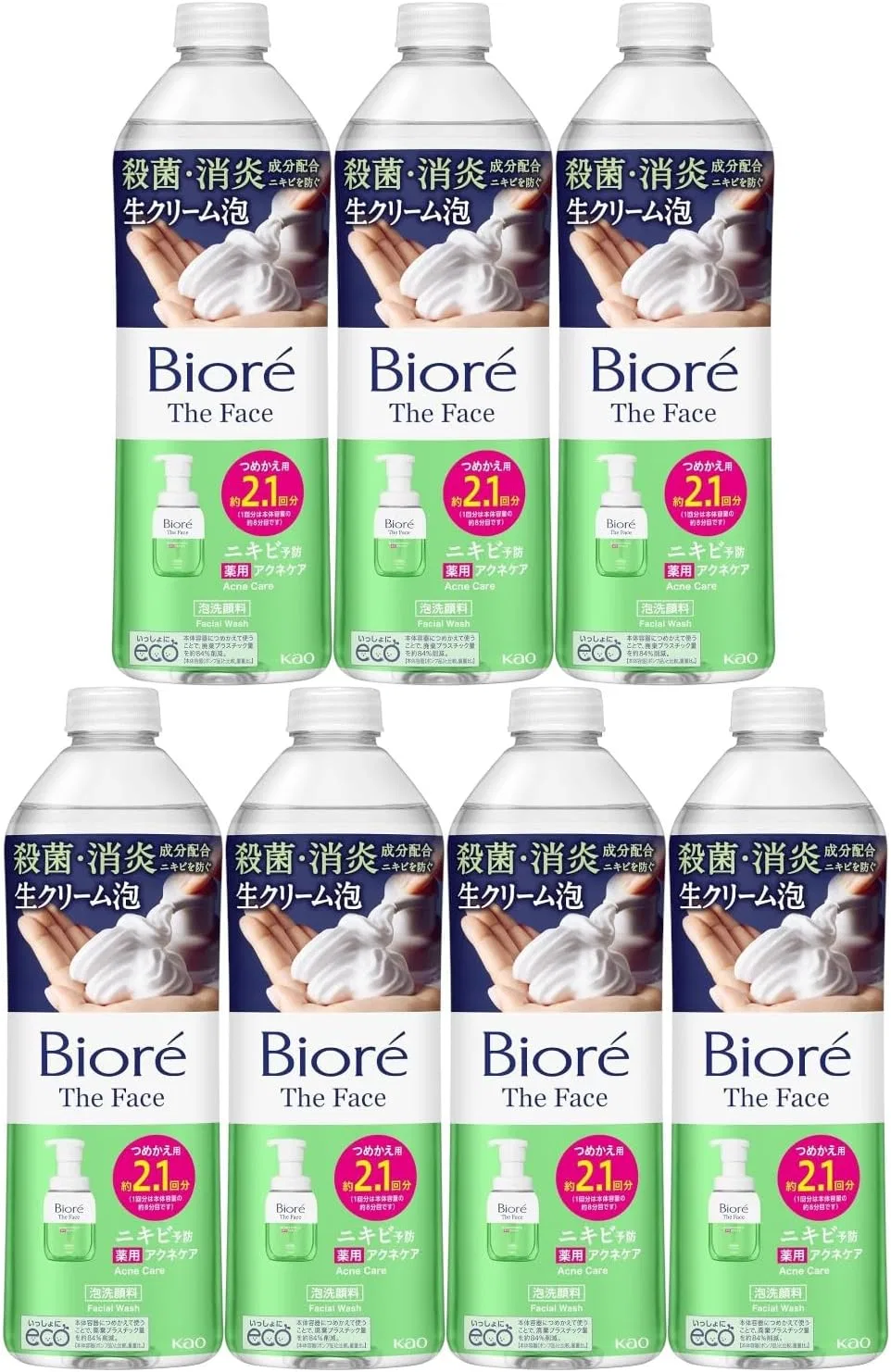 Набор Moruro — Biore The Face Foaming Wash Acne Care, 340 мл, набор 7 шт