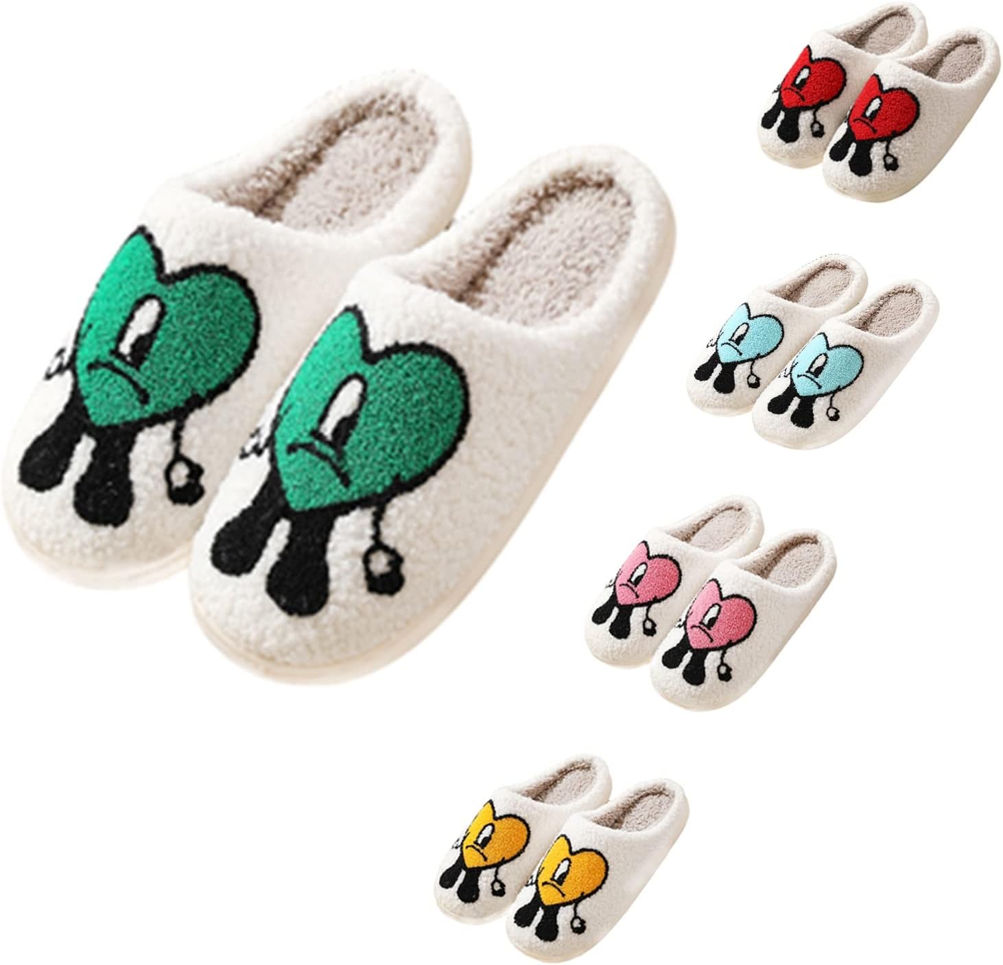 

Милые домашние тапочки с ушками кролика, теплые зимние, для пары, удобные, с нескользящей подошвой, для женщин и мужчин (Цвет: красный, Размер: 6-7 женский / 5-6 мужской) Generic