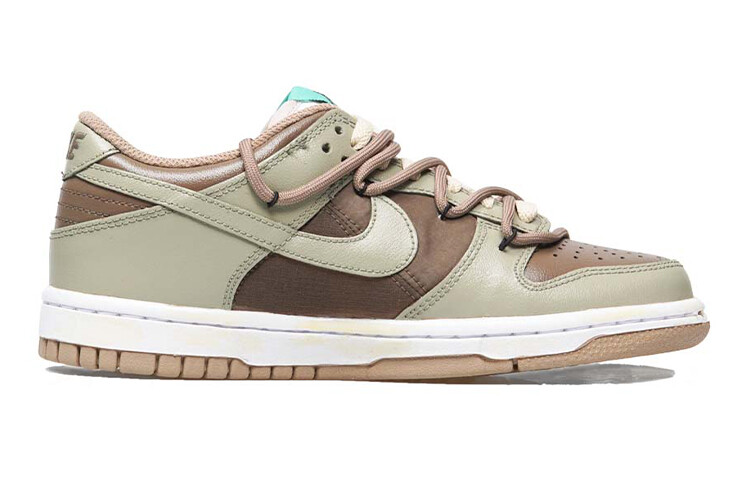 

Кроссовки Nike Dunk Skateboard Shoes Women's Low-Top Green/Brown