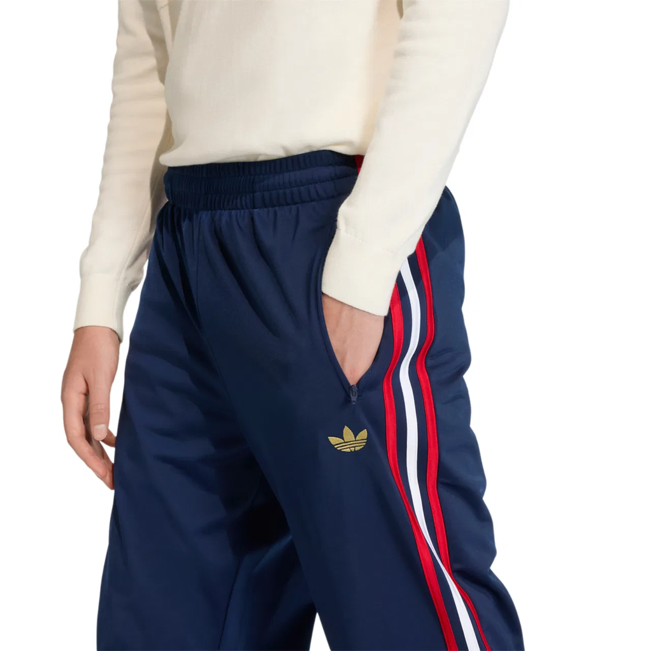 Мужские спортивные брюки Firebird Adidas, цвет Night Indigo/Better Scarlet/White — фото 3