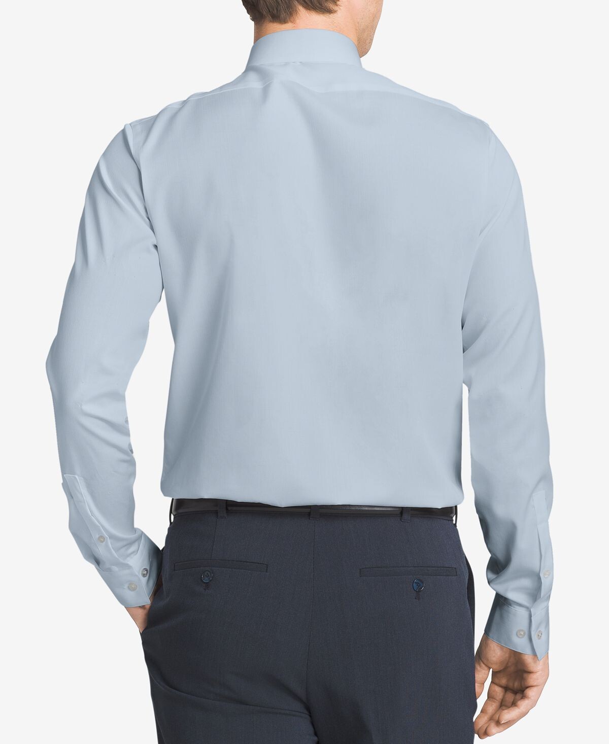 Мужская классическая рубашка slim fit non iron performance с воротником в елочку Calvin Klein, синий — фото 4