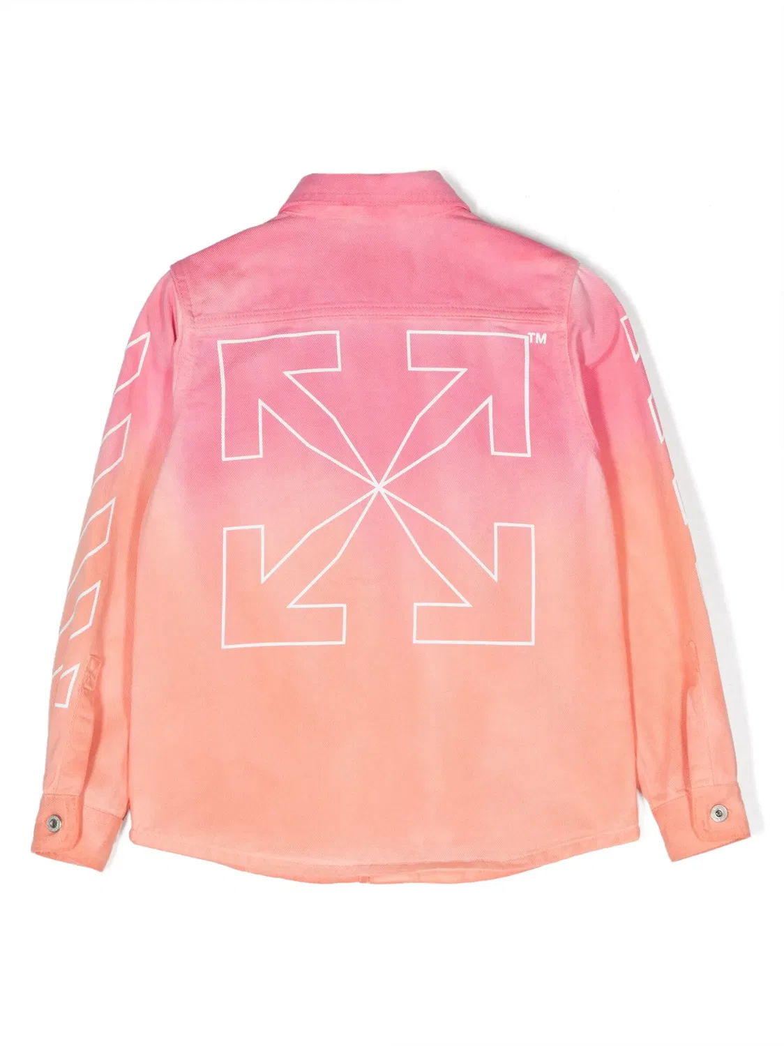 Рубашка с длинными рукавами в стиле Ти-Дай OFF-WHITE, розовый — фото 2