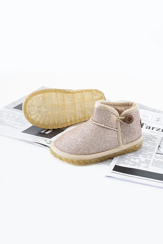 Детские ботинки для девочек ортопедические Milo Siena Shoes, Gold Glitter — фото 3