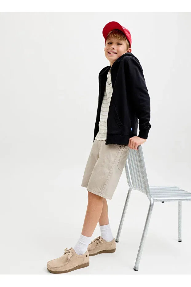 Детские шорты для мальчиков хлопковые Jack & Jones, Stone — фото 2