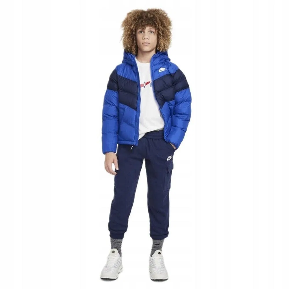 Детская спортивная куртка Nike K NSW TF ADP Puffer Colorblock, Dark Blue — фото 3