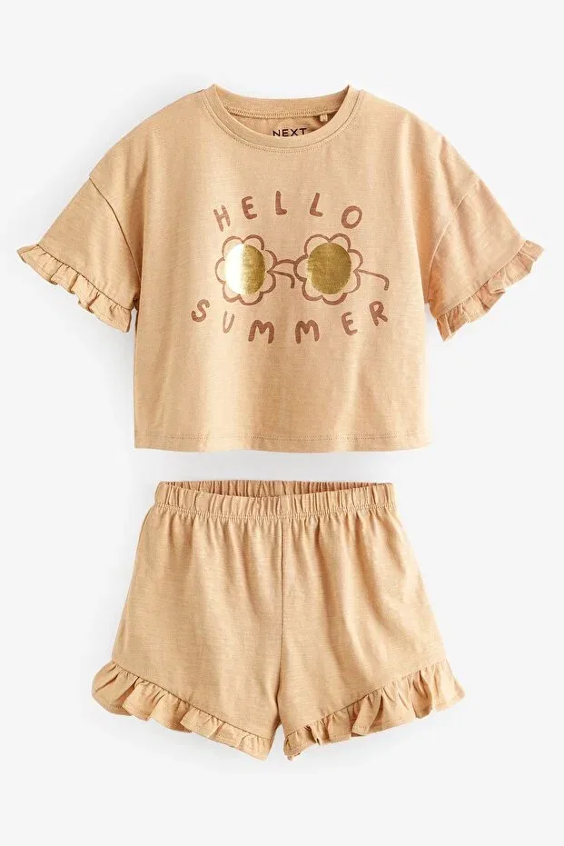 Детский комплект для девочек хлопковый Next Baby, Nude Color — фото 2