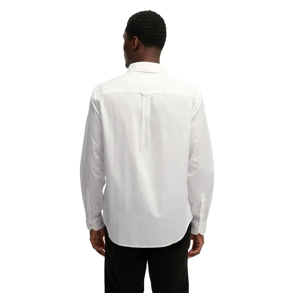 Мужская рубашка с длинным рукавом Cut Away Poplin Superdry, White — фото 2