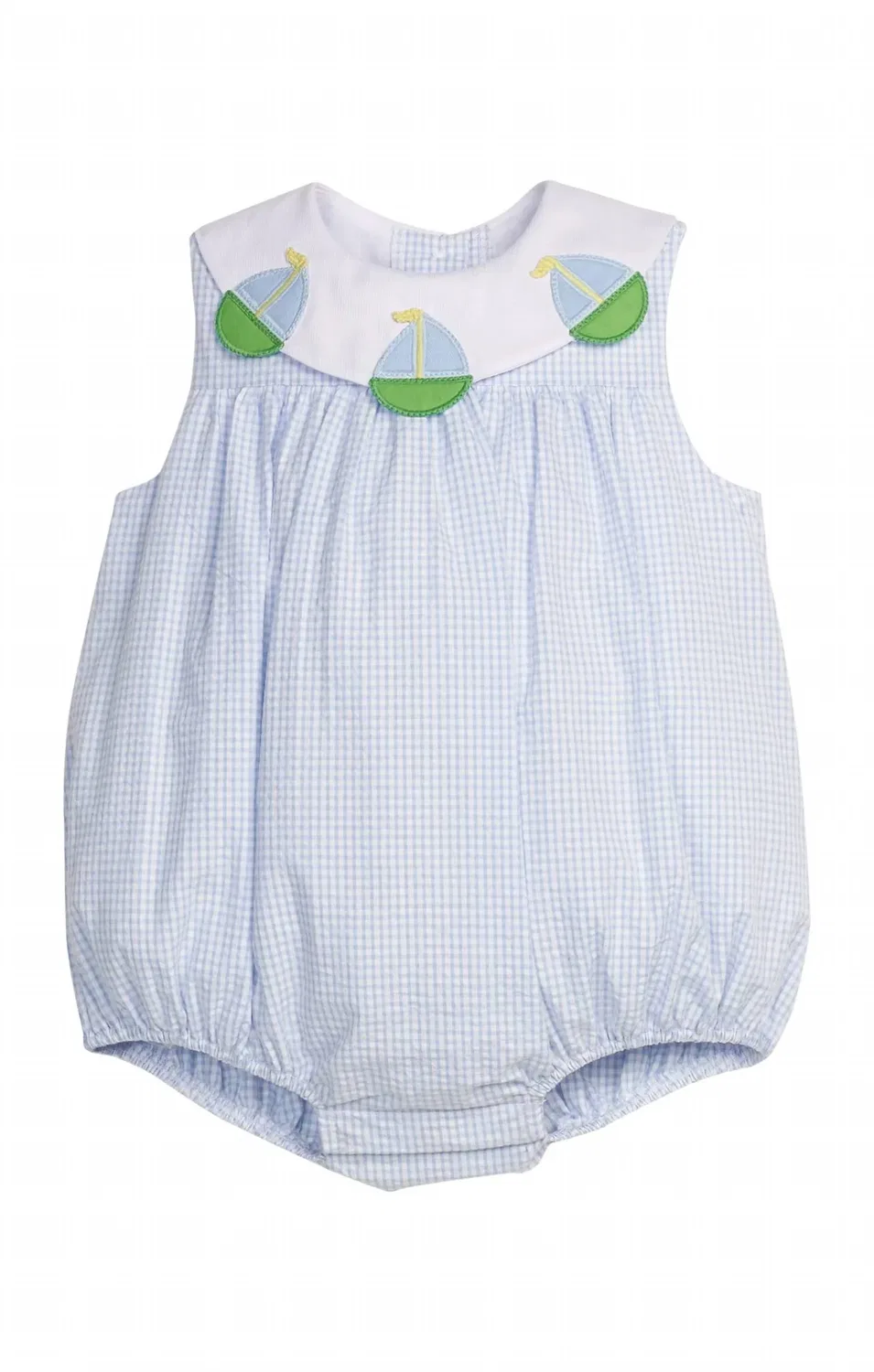 Детский боди-комбинезон для девочек с принтом Sailboats Bib Bubble LITTLE ENGLISH, синий