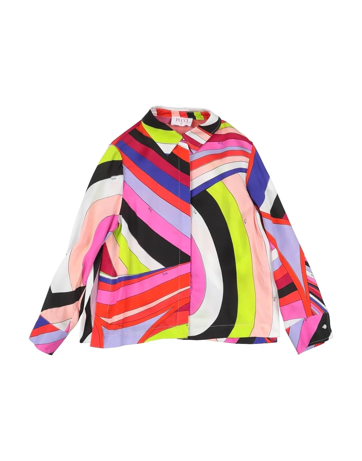 Рубашка из сатина с принтом Emilio Pucci, фуксия