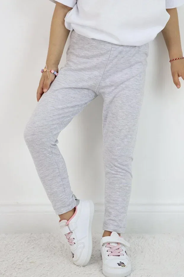 Детские леггинсы для девочек хлопковые Basics Miababy, Gray — фото 4