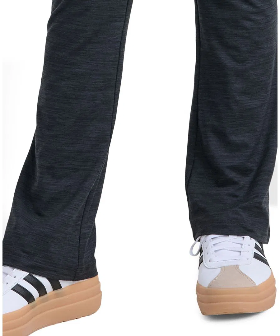 Леггинсы с заниженной посадкой и расклешенными штанинами adidas, Black With Gray — фото 4