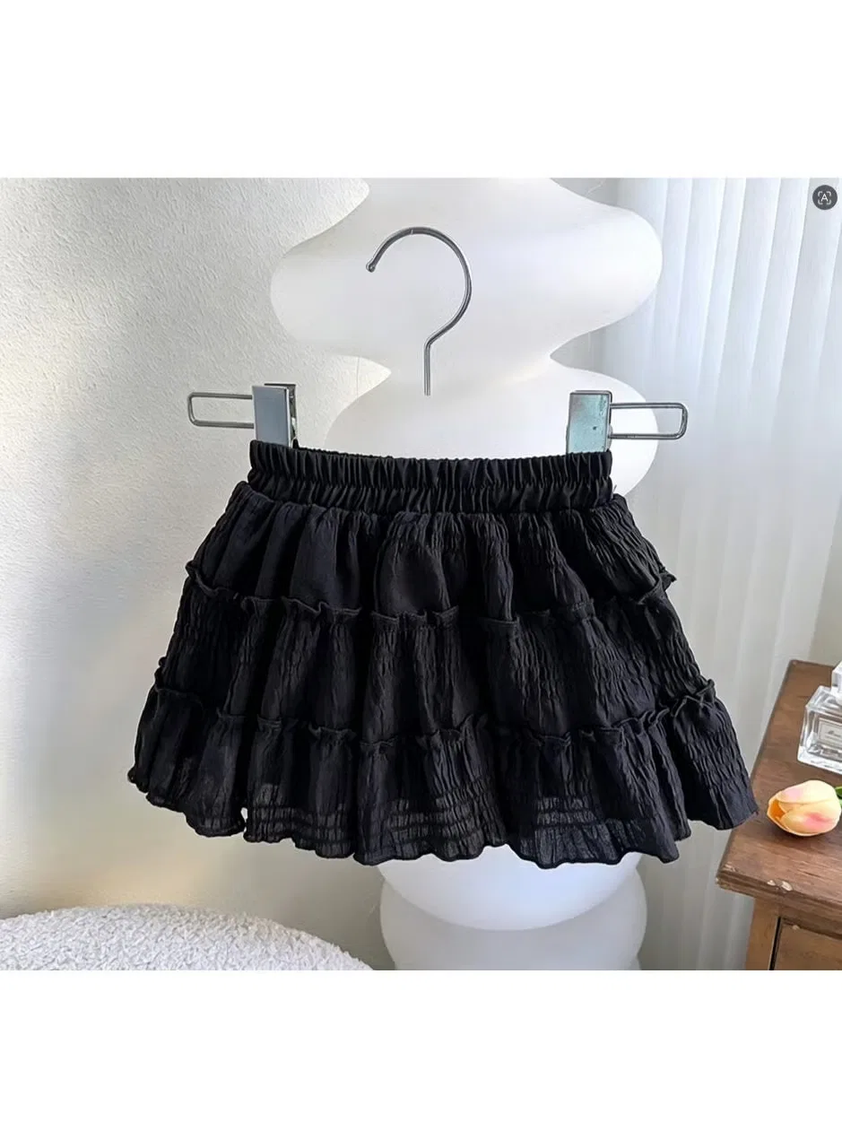 Юбка детская с оборками ярусная Ayada Home, черная