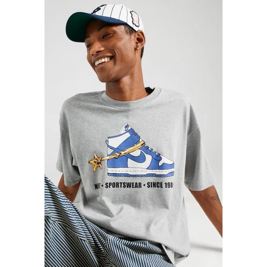 Футболка с принтом M90 Vintage Stirrup Nike, Серый